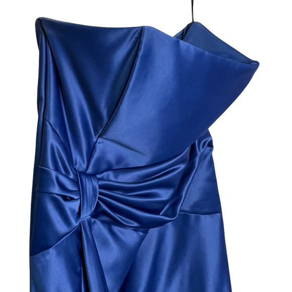 Jessica McClintock Women Maxi Bridal Dress Blue Strapless Prom‎ Gala Wedding 14 - Picture 4 of 11